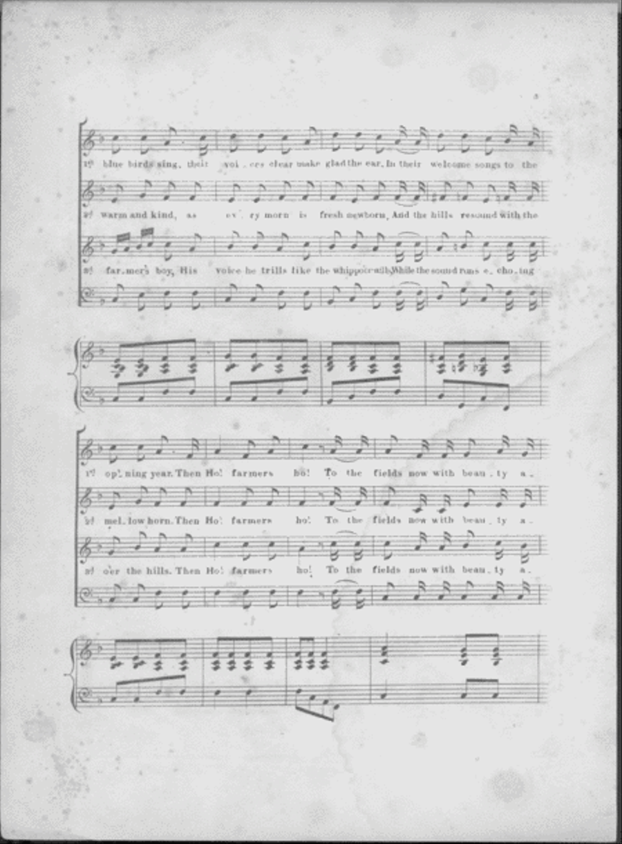 The Seasons. A Farmer's Song (From a Popular Air) Voice scores gallery preview page 3