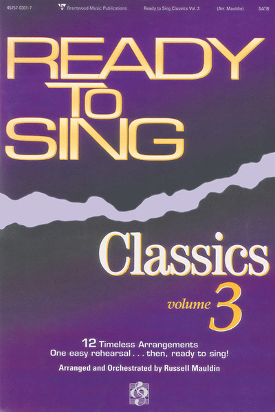 Ready To Sing Classics, Volume 3 (Conductor's Score Only) image number null