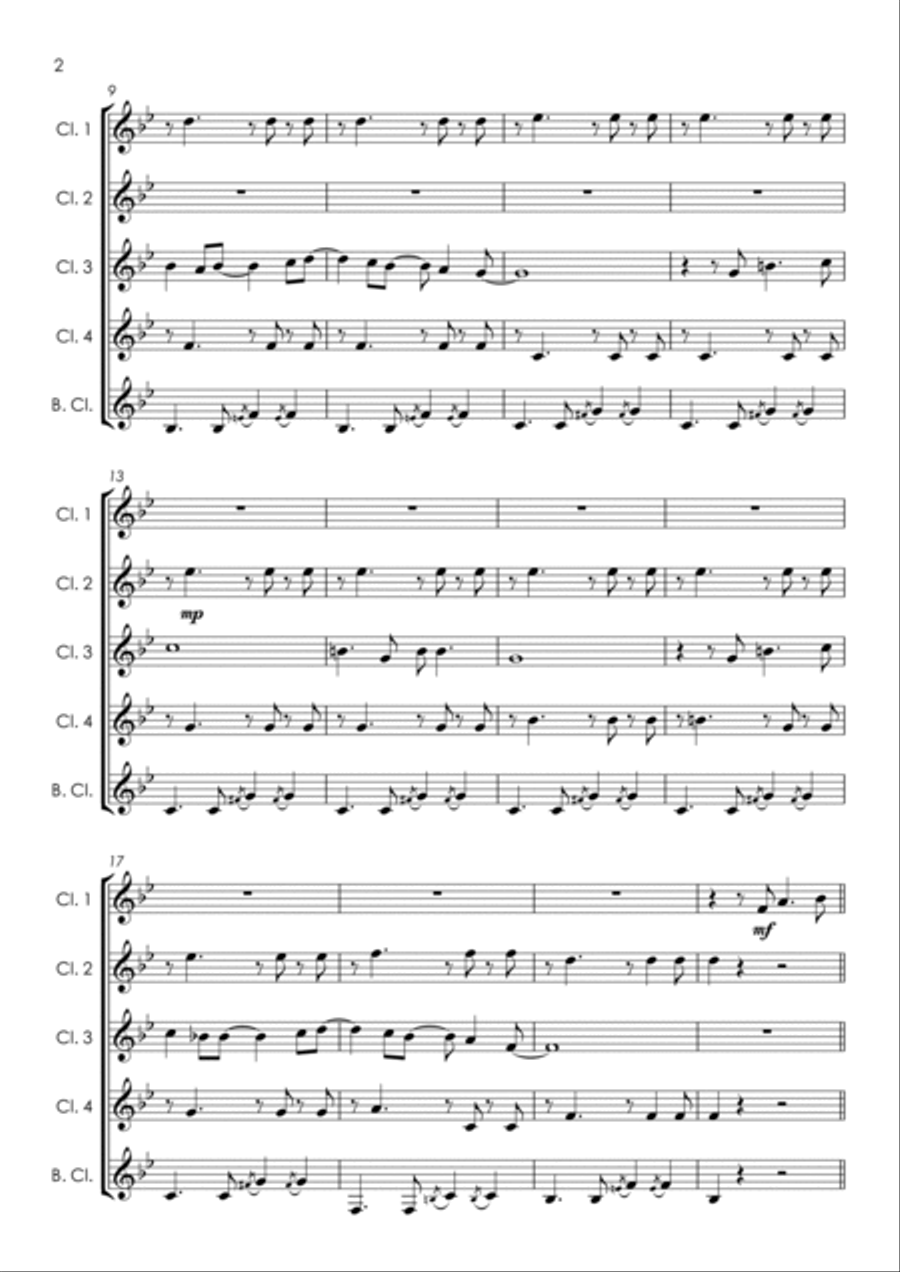I Just Called To Say I Love You Clarinet Quintet scores gallery preview page 4