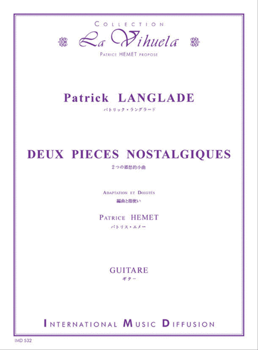 Deux Pieces Nostalgiques Classical Guitar scores gallery preview page 1