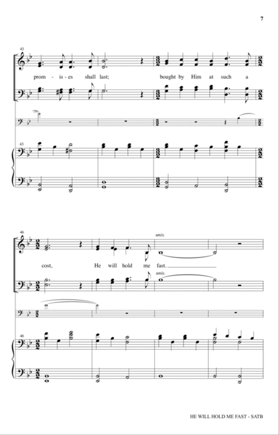 He Will Hold Me Fast He Will Hold Me Fast 4-Part scores gallery preview page 6