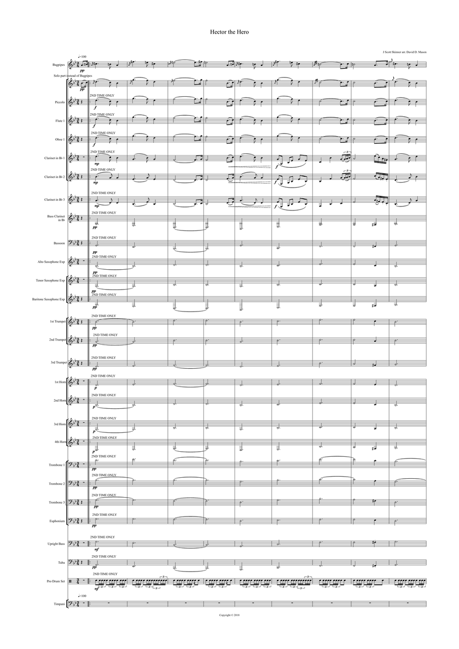 Hector the Hero Concert Band scores gallery preview page 2