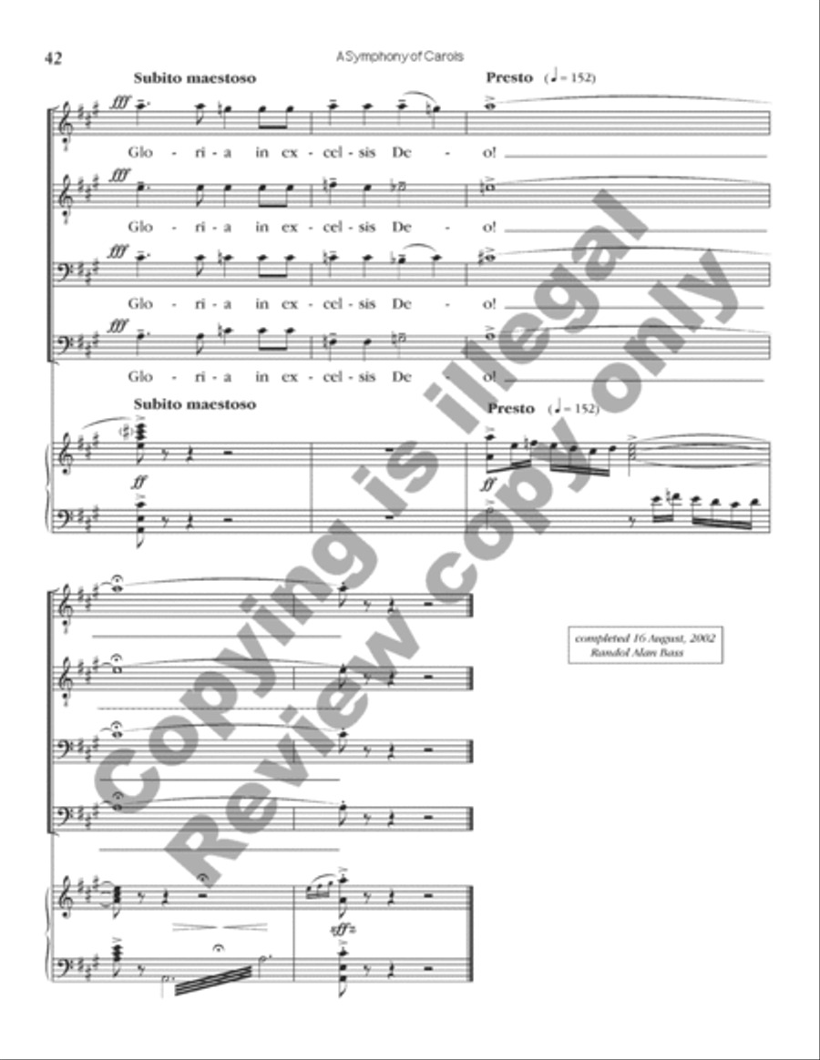 A Symphony of Carols (Choral Score) A Symphony of Carols (Choral Score) TTBB scores gallery preview page 17