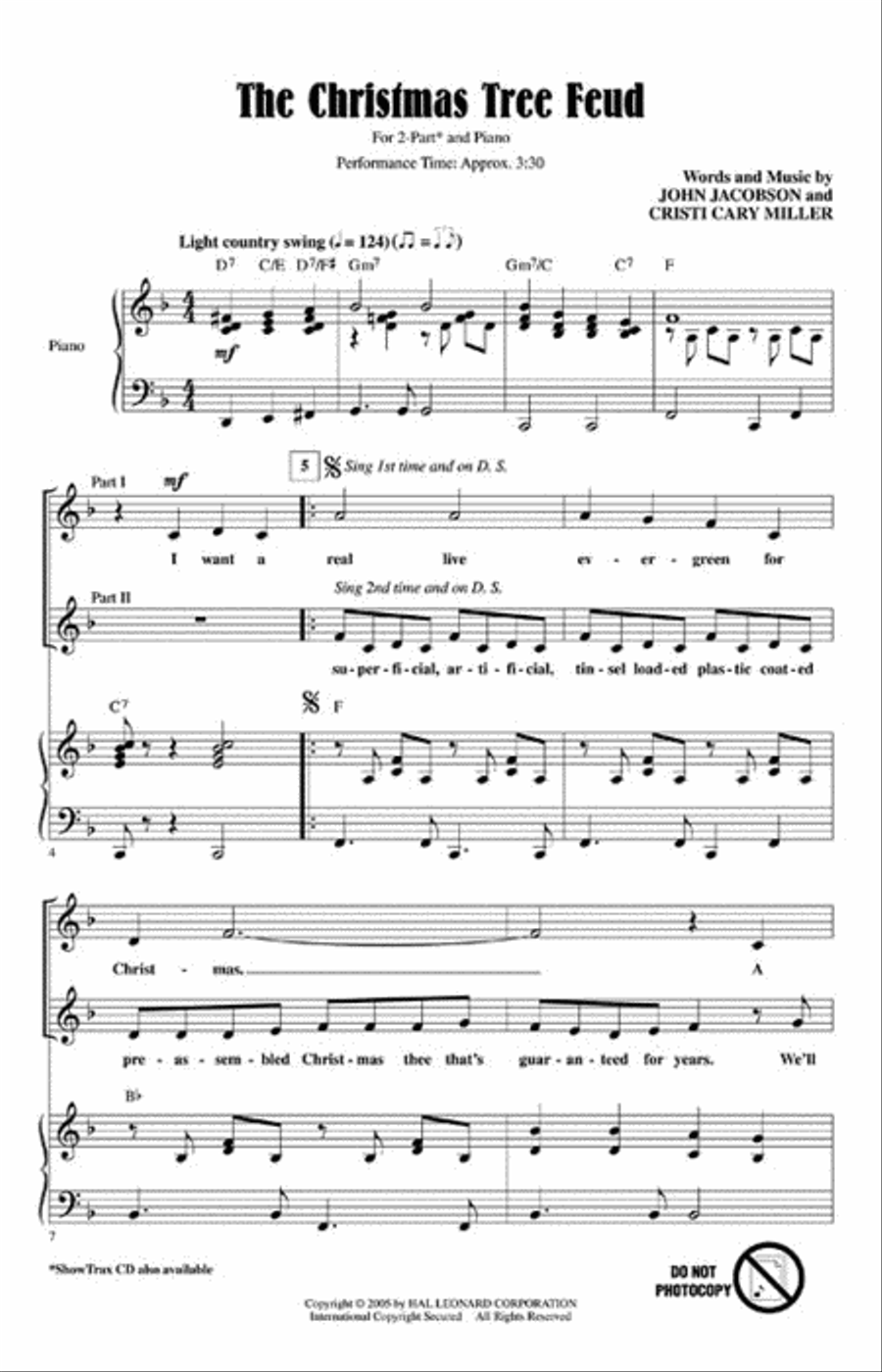 The Christmas Tree Feud The Christmas Tree Feud Choir scores gallery preview page 2