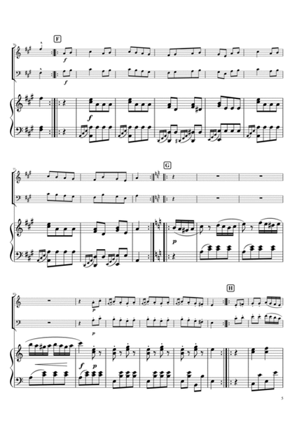 "Turkish March K.331" piano trio/ Violin & Cello image number null