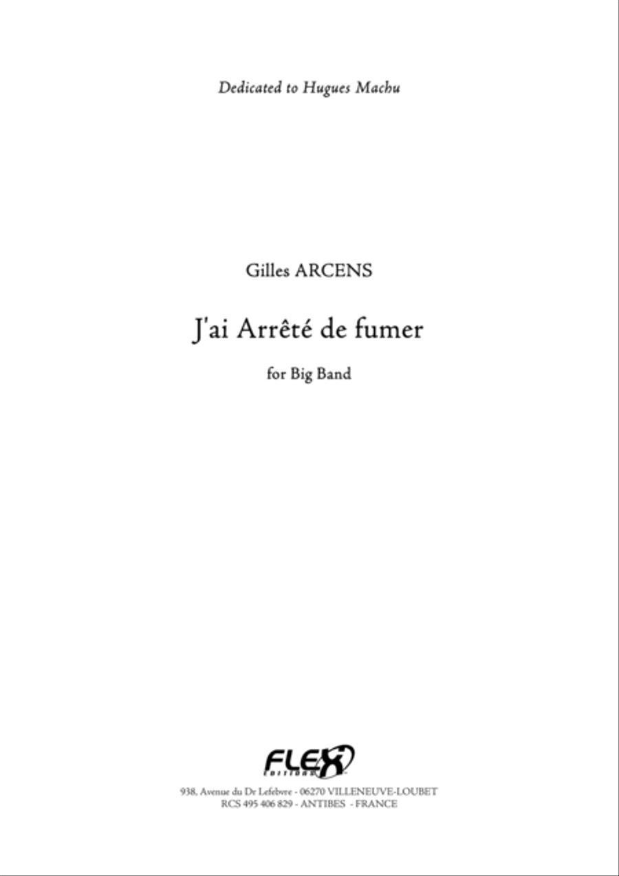J'ai Arrete de Fumer Big Band scores gallery preview page 1