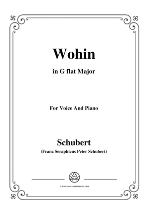 Book cover for Schubert-Wohin,from 'Die Schöne Müllerin',Op.25 No.2,in G flat Major,for Voice&Piano