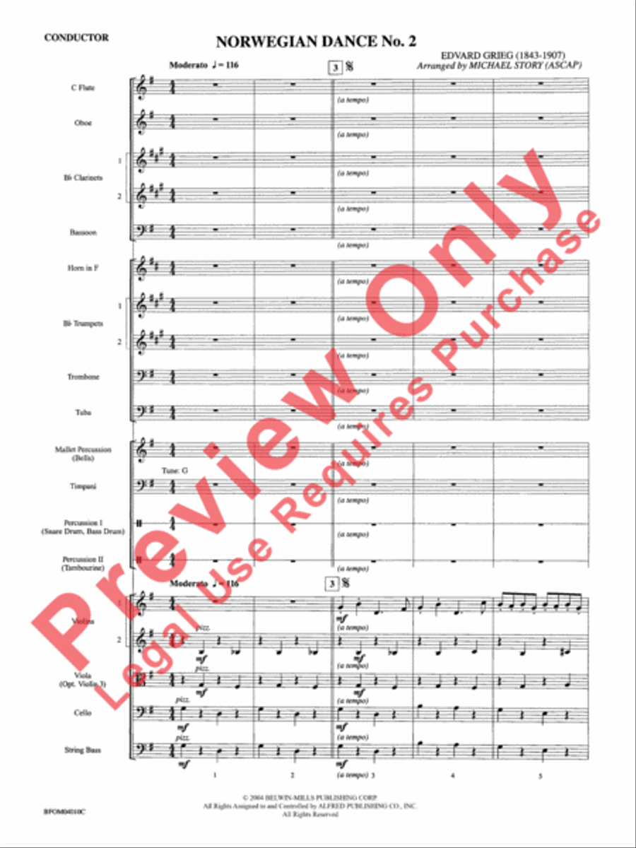 Norwegian Dance No. 2 Full Orchestra scores gallery preview page 4