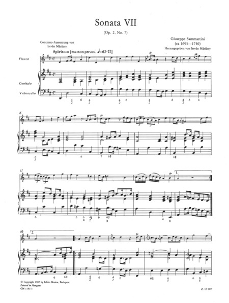 12 Sonatas for flute, Volume 3