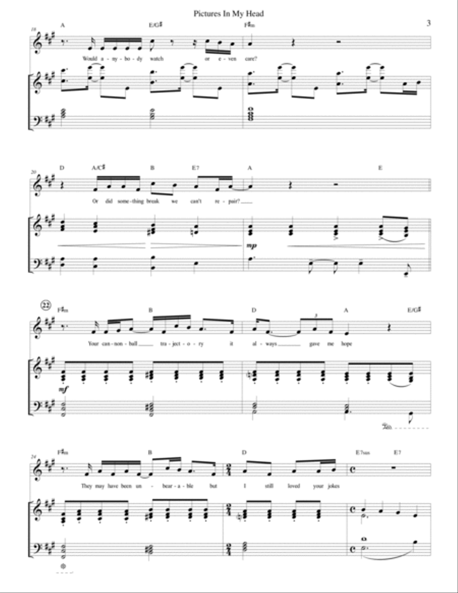 Pictures In My Head Pictures In My Head Voice scores gallery preview page 4