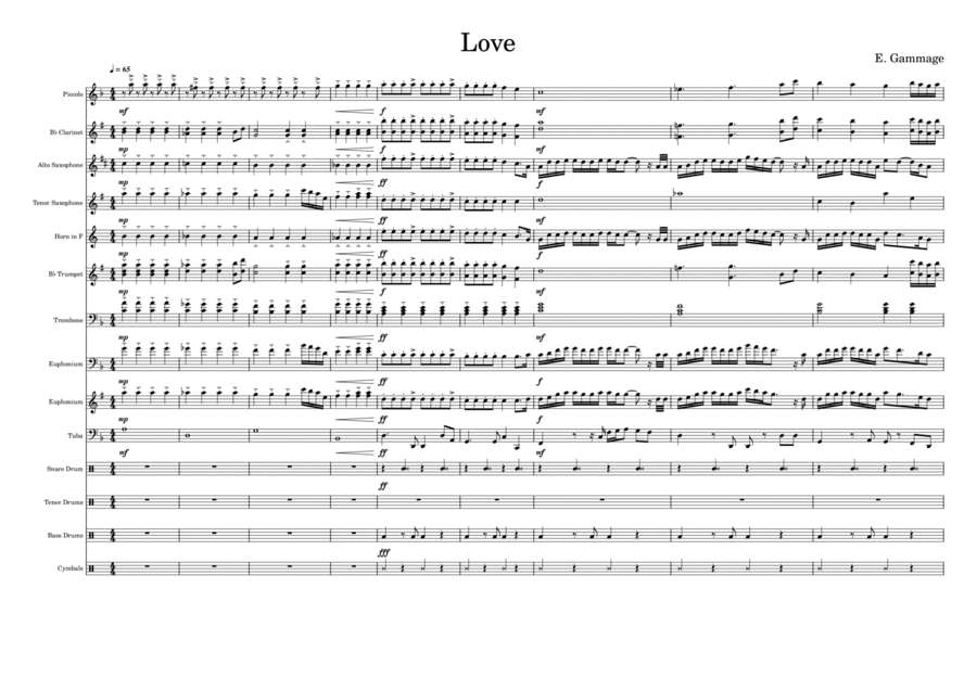 Love Marching Band scores gallery preview page 1