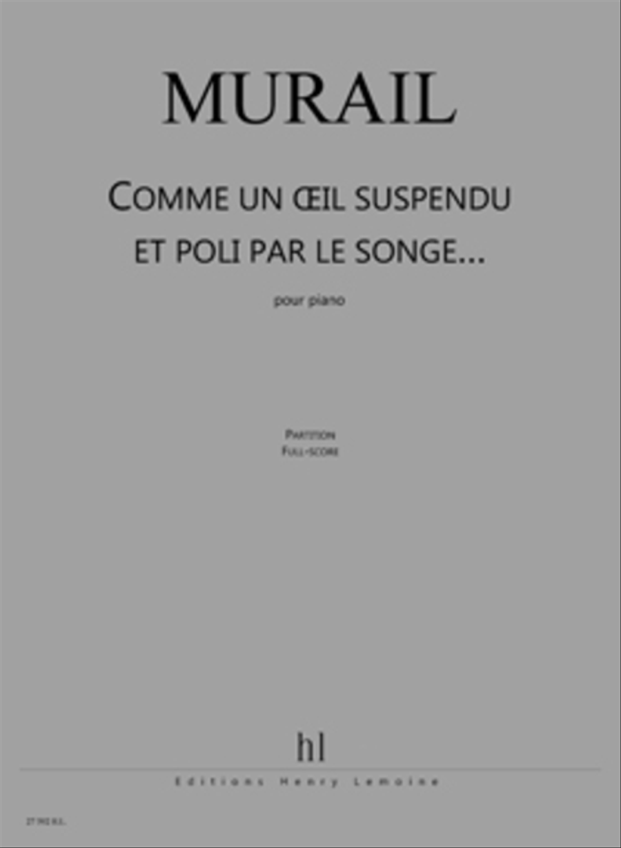 Comme un oeil suspendu et poli par le songe... Piano Solo scores gallery preview page 1