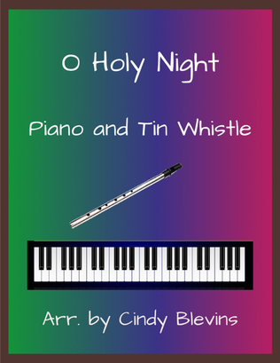 O Holy Night, Piano and Tin Whistle (D)