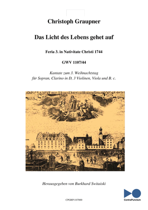 Graupner Christoph Cantata Das Licht des Lebens gehet auf GWV 1107/44