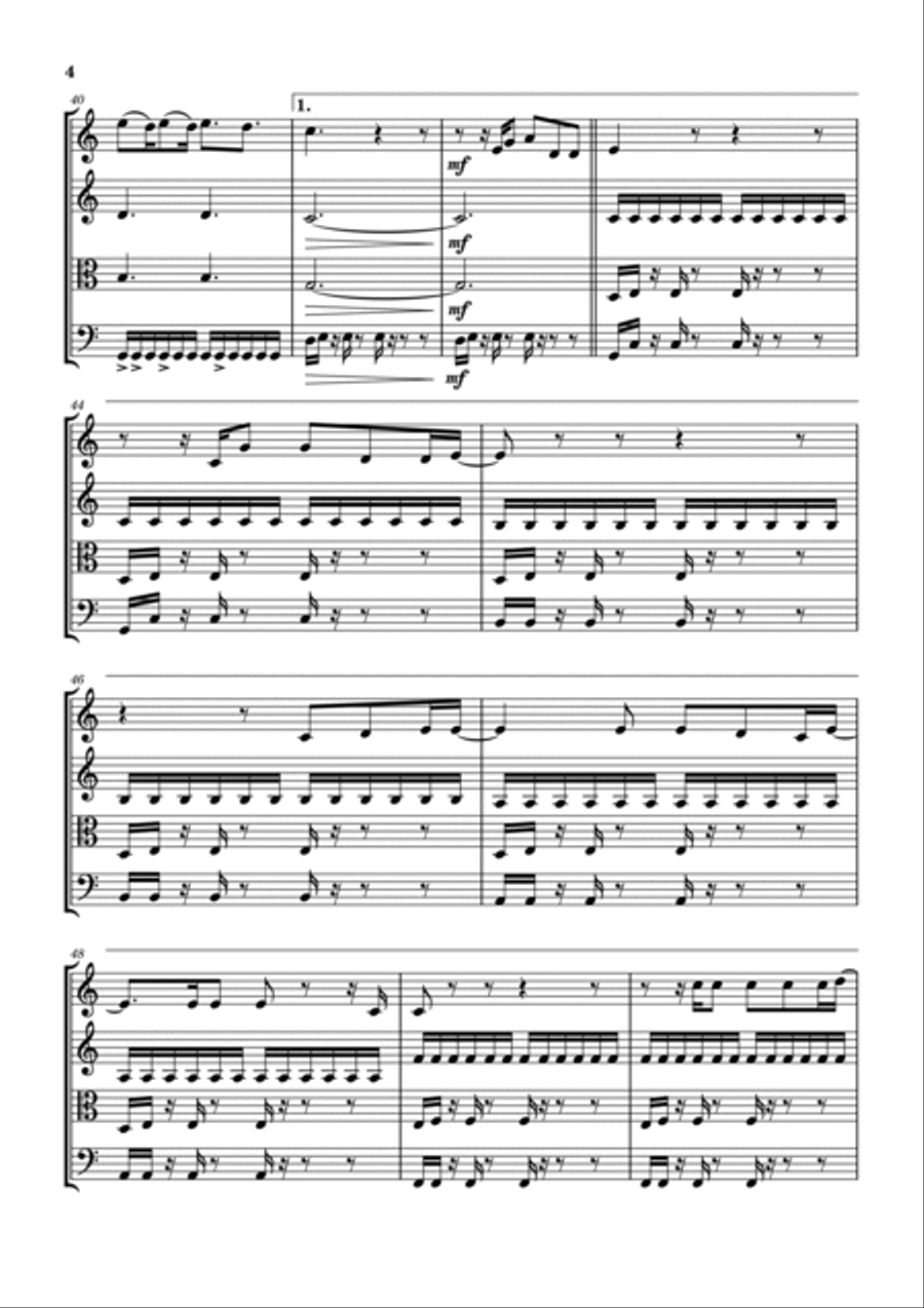 Almost Home String Quartet scores gallery preview page 5