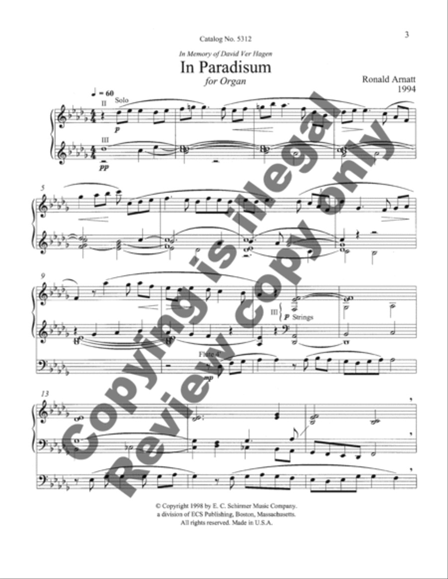 In Paradisum In Paradisum Organ scores gallery preview page 5