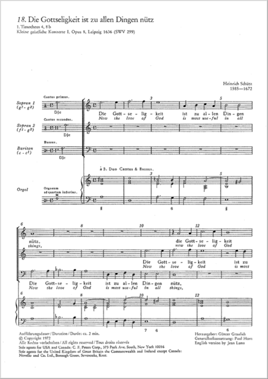 Die Gottseligkeit ist zu allen Dingen Soprano Voice scores gallery preview page 2