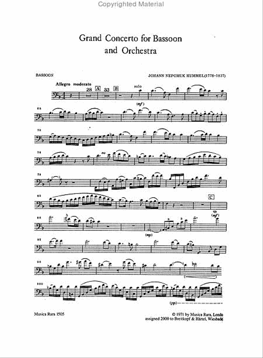 Grand Concerto in F major Bassoon Solo scores gallery preview page 4