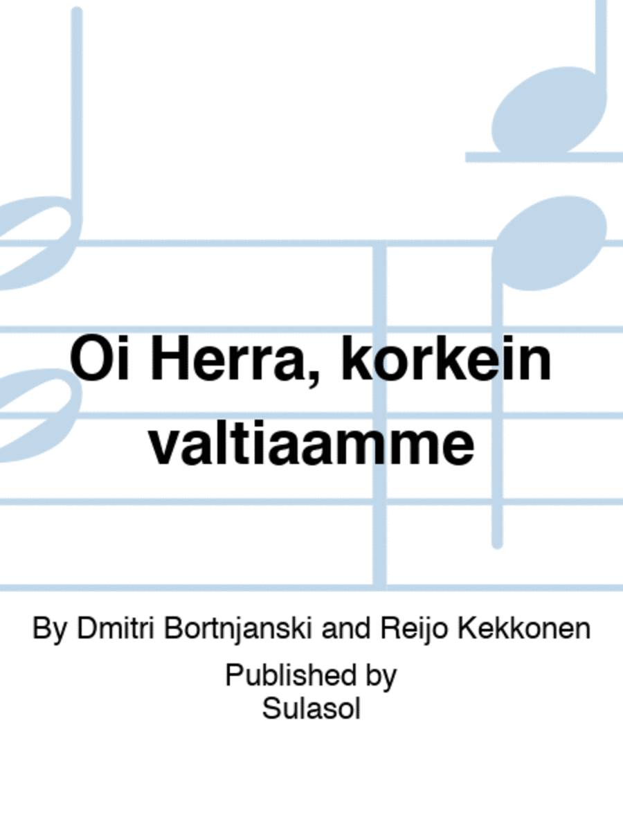 Oi Herra, korkein valtiaamme TTBB scores gallery preview page 1