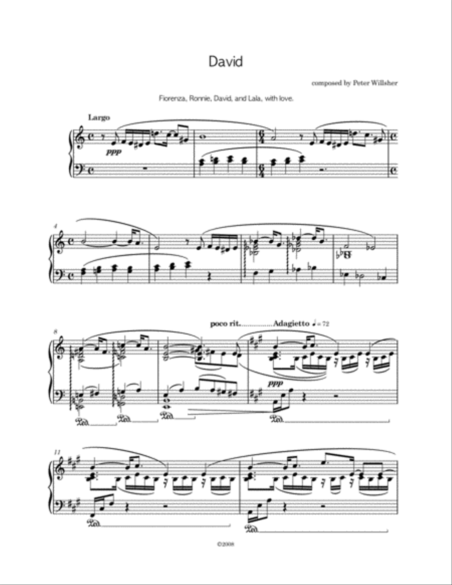 David Piano Solo scores gallery preview page 3