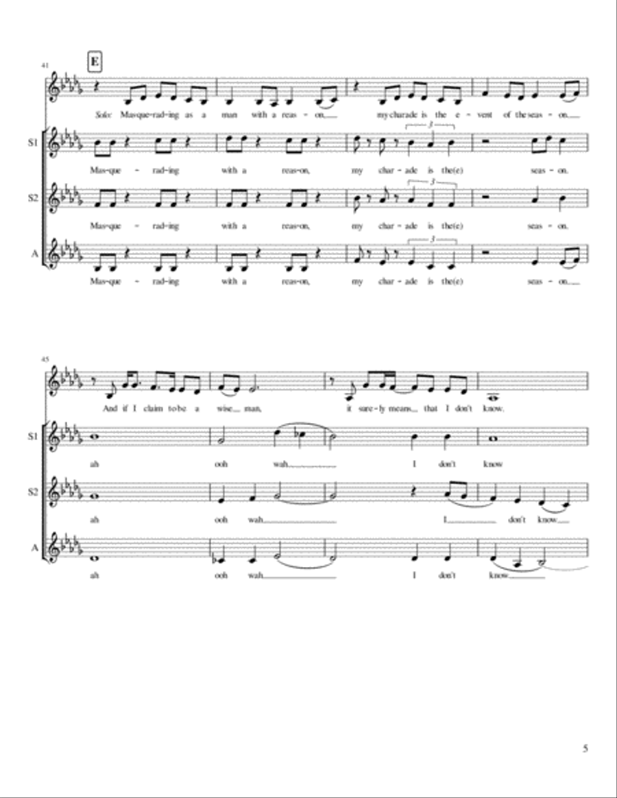 Carry On Wayward Son SSA scores gallery preview page 5