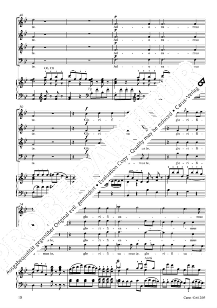 Harmoniemesse in B 4-Part scores gallery preview page 19
