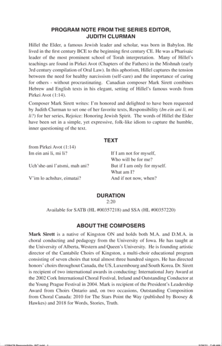 Responsibility Responsibility 4-Part scores gallery preview page 7