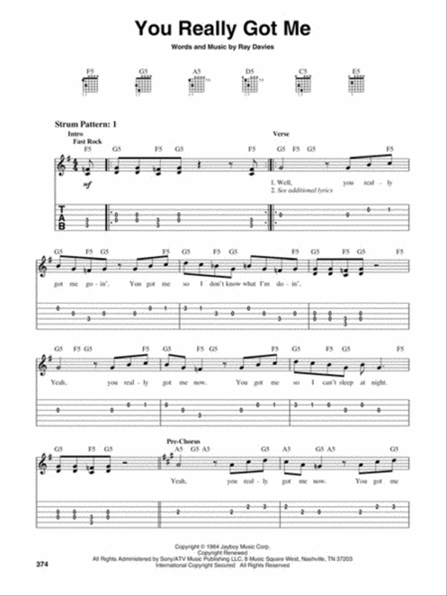 VH1's 100 Greatest Hard Rock Songs Guitar Tablature scores gallery preview page 14