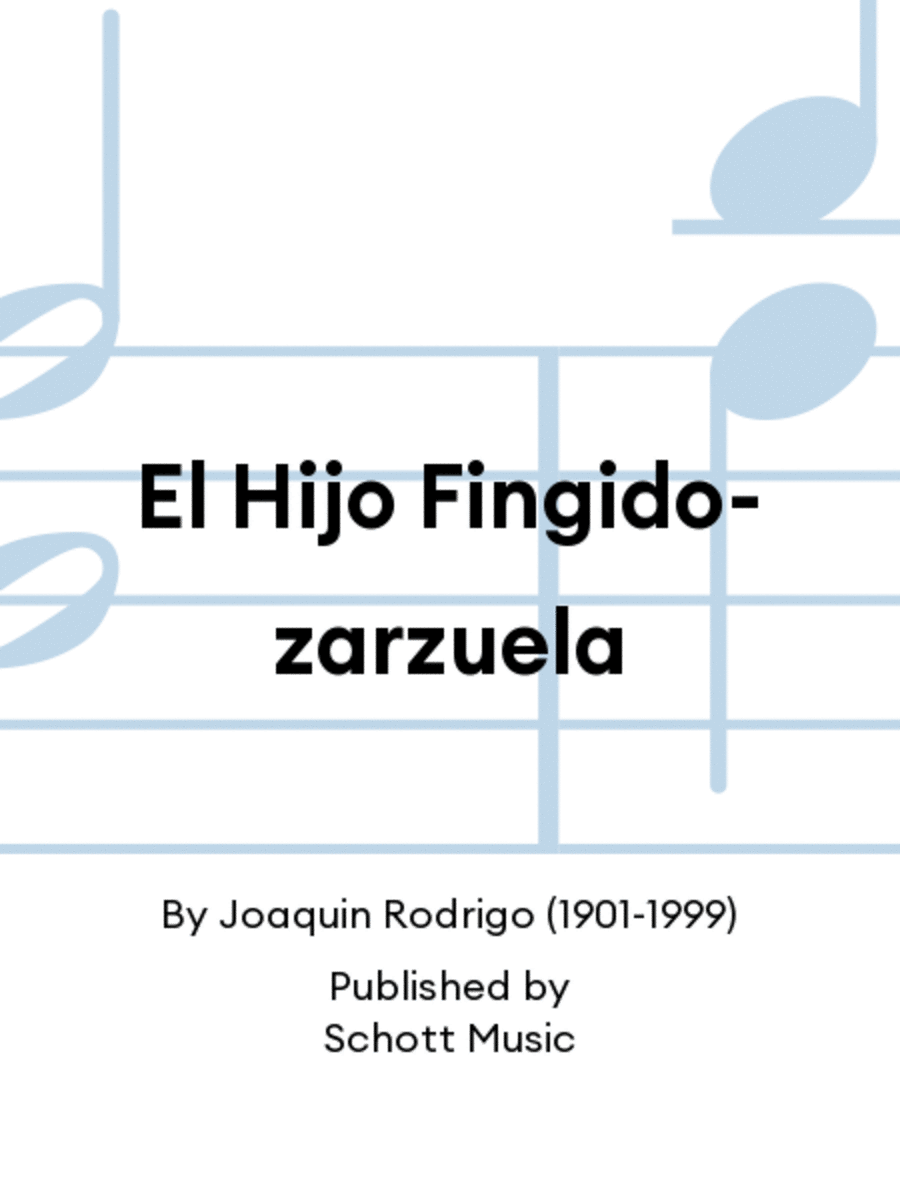 El Hijo Fingido-zarzuela Voice scores gallery preview page 1