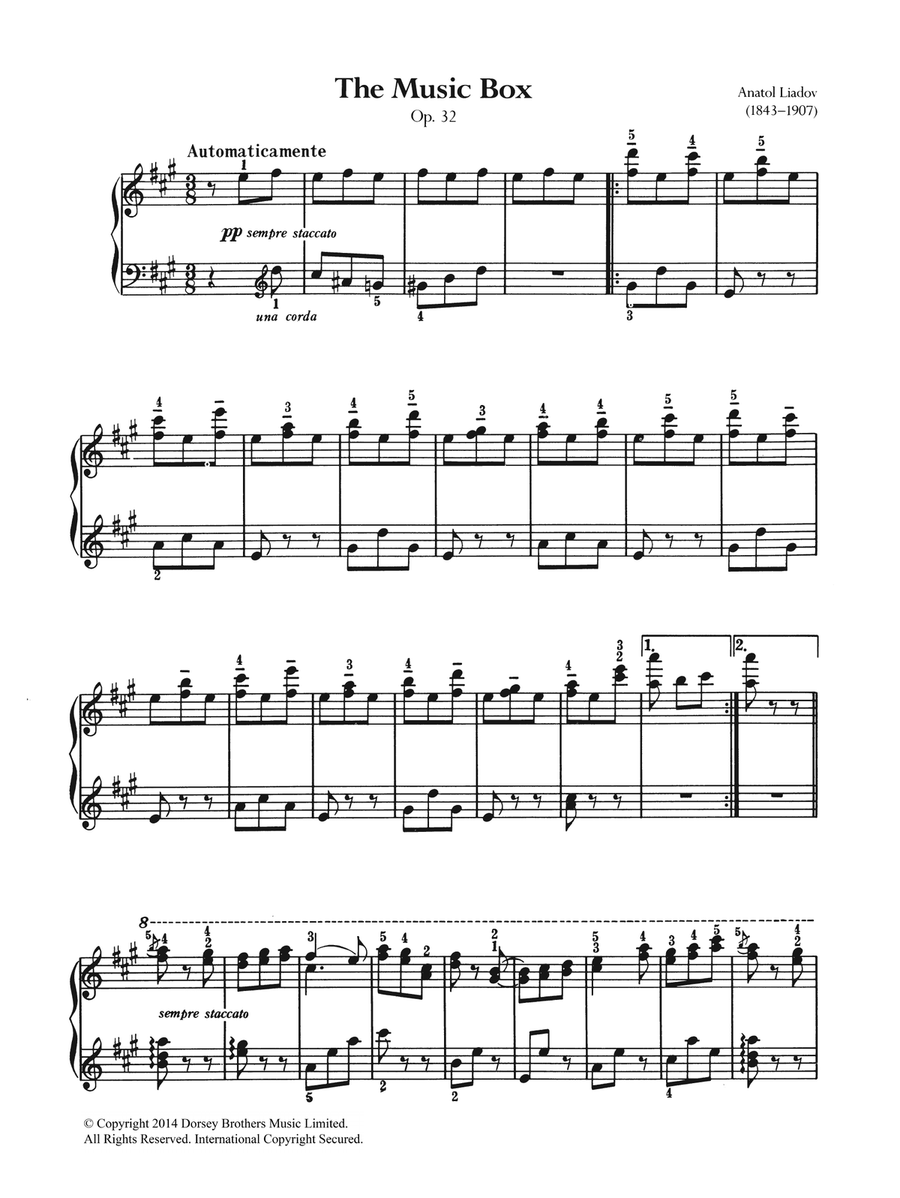 The Music Box Piano Solo scores gallery preview page 1