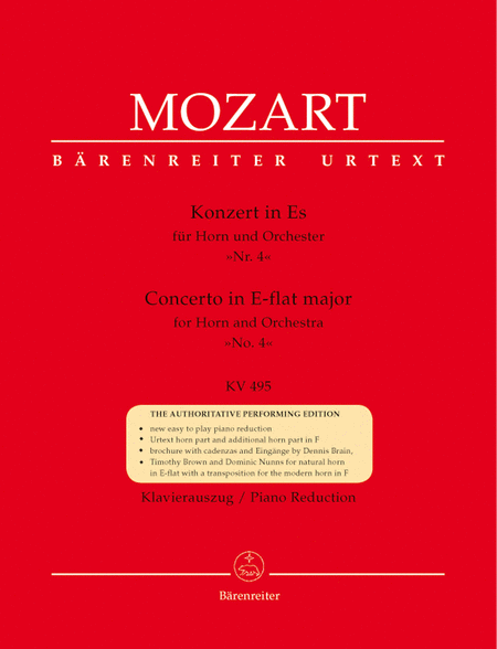 Concerto for Horn and Orchestra, No. 4 E flat major, KV 495