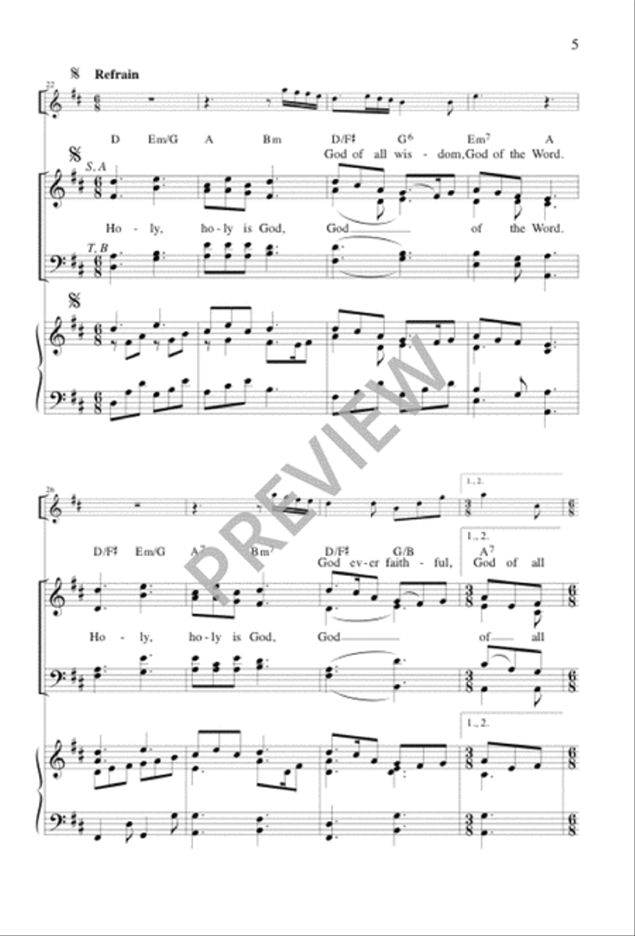 Holy Is God Holy Is God 4-Part scores gallery preview page 6