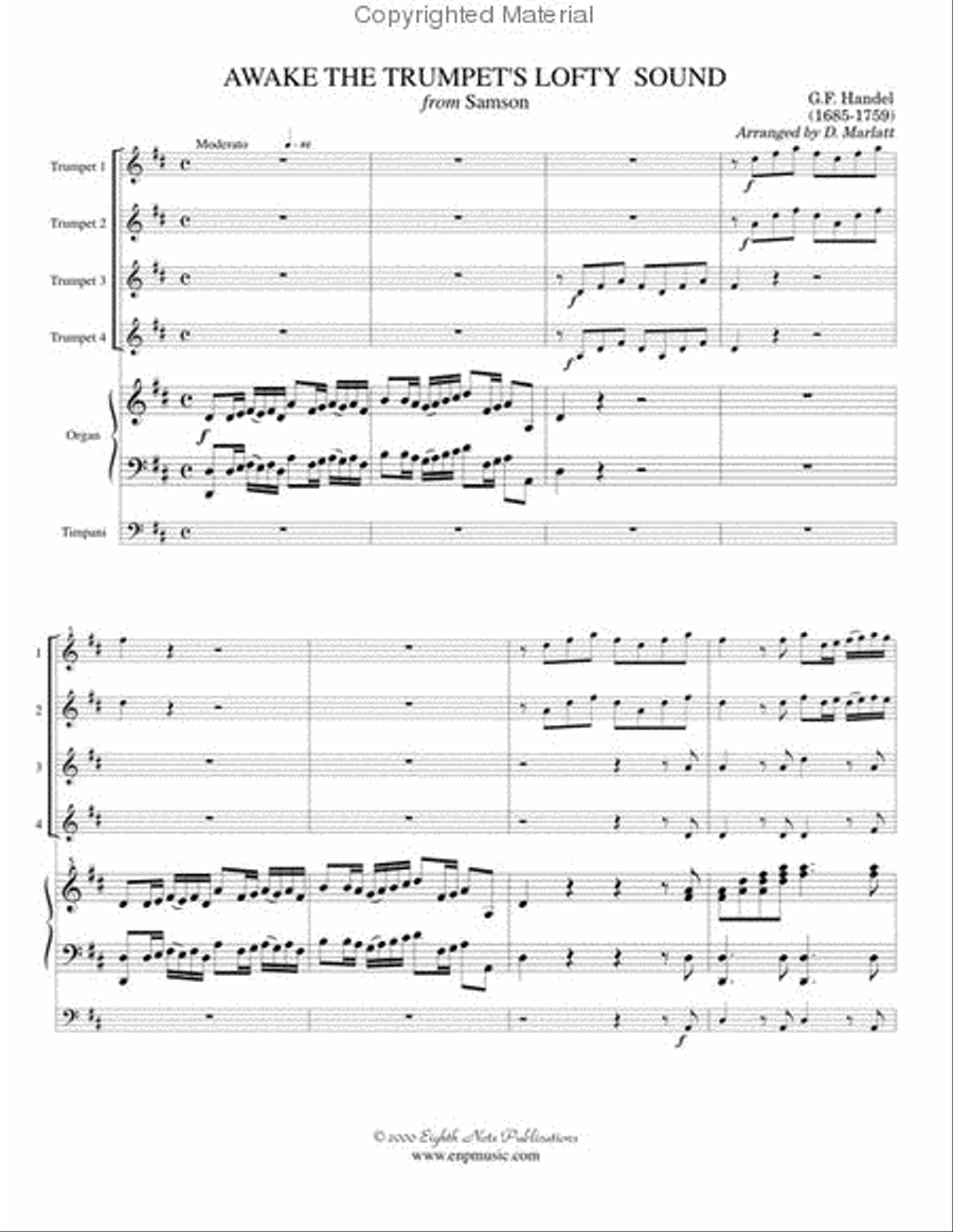 Awake the Trumpet's Lofty Sound Small Ensemble scores gallery preview page 2