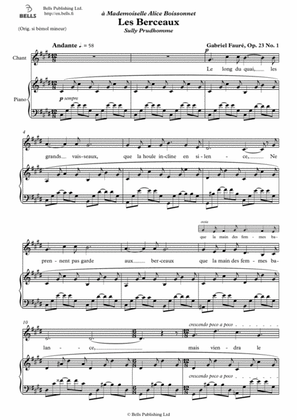 Book cover for Les Berceaux, Op. 23 No. 1 (C-sharp minor)