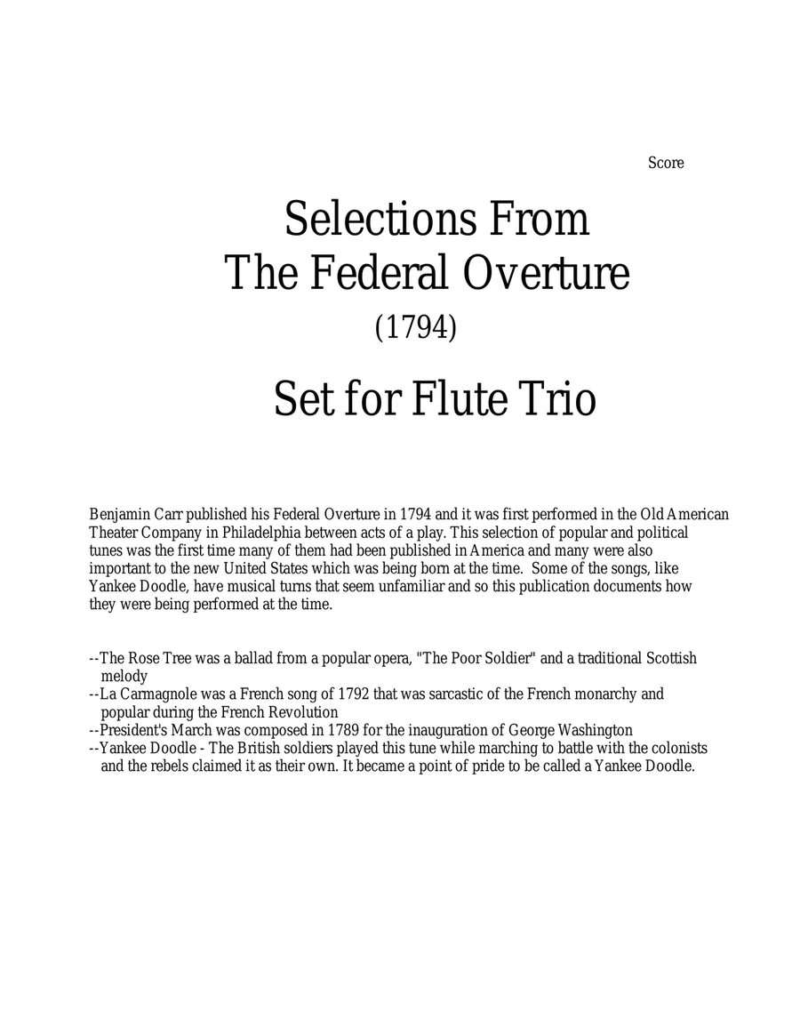 1794! Federal Overture for Flute Trio image number null