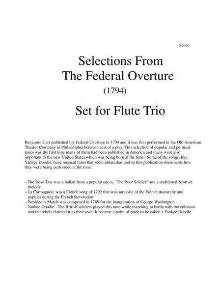 1794! Federal Overture for Flute Trio image number null
