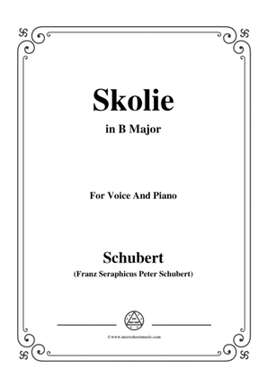 Schubert-Skolie(Skolion;Drinking Song),D.507,in B Major,for Voice&Piano