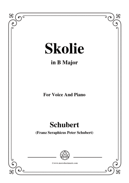 Schubert-Skolie(Skolion;Drinking Song),D.507,in B Major,for Voice&Piano image number null