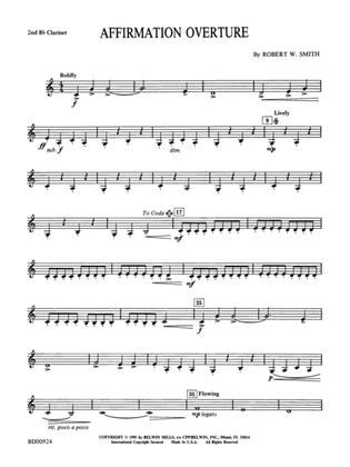 Affirmation Overture: 2nd B-flat Clarinet