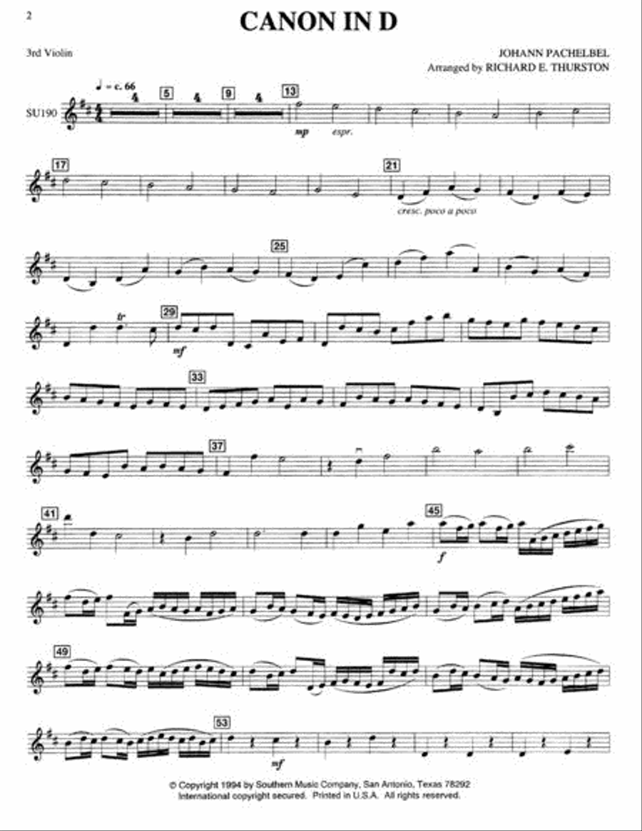 Canon in D Canon in D Violin scores gallery preview page 5