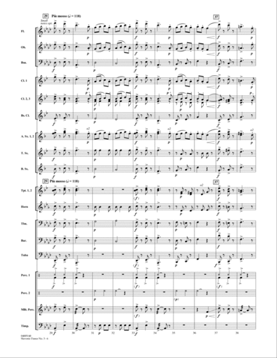 Slavonic Dance No. 3 - Full Score Concert Band scores gallery preview page 6