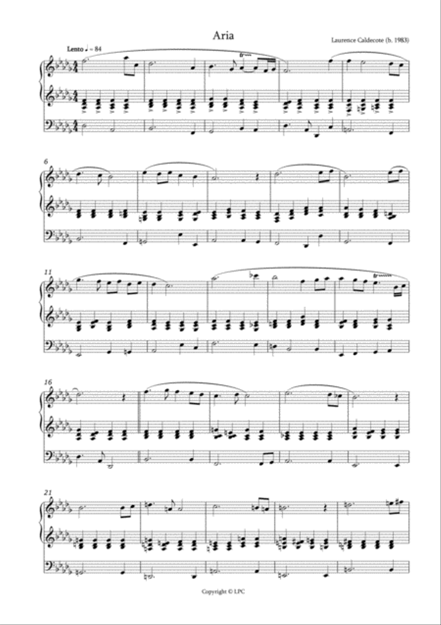 Aria Organ Solo scores gallery preview page 1