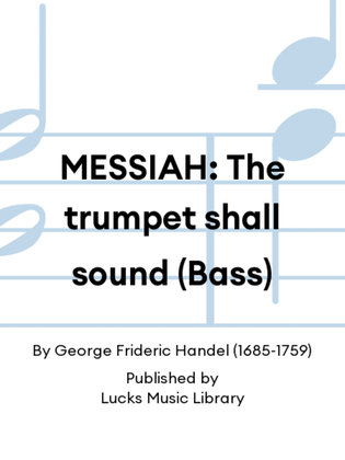 Book cover for MESSIAH: The trumpet shall sound (Bass)
