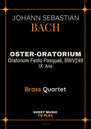Book cover for Saget, Saget mir Geschwinde, BWV 249 - Brass Quartet (Full Score and Parts)