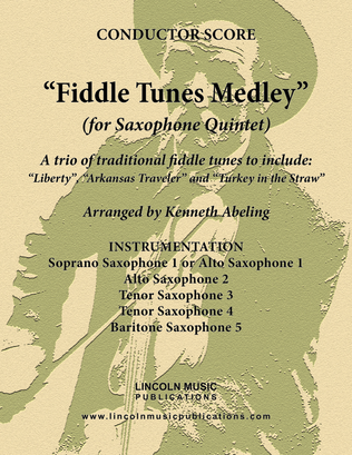Book cover for Fiddle Tunes Medley (for Saxophone Quintet SATTB or AATTB)