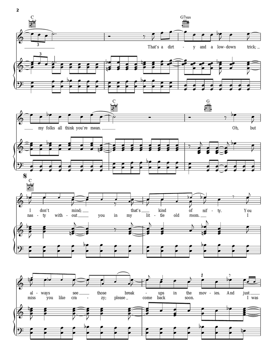Whenever You're Ready (We'll Go) Piano, Vocal, Guitar scores gallery preview page 2