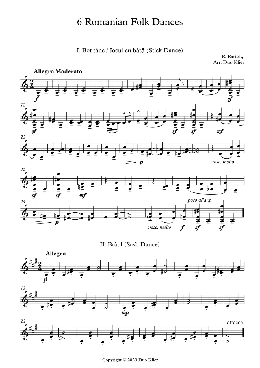Bartok romanian outlet folk dances violin