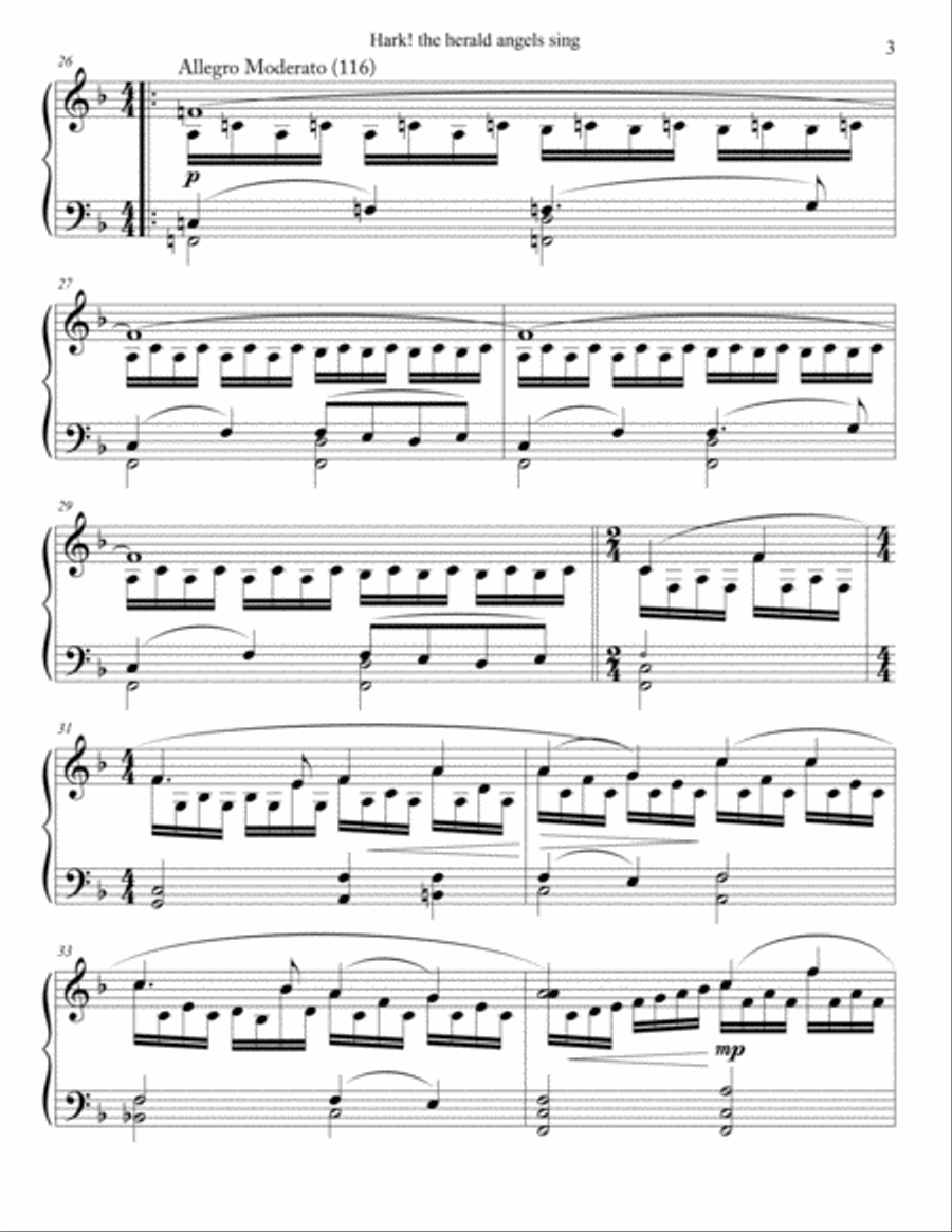 Hark The Herald Hark The Herald Piano Solo scores gallery preview page 3
