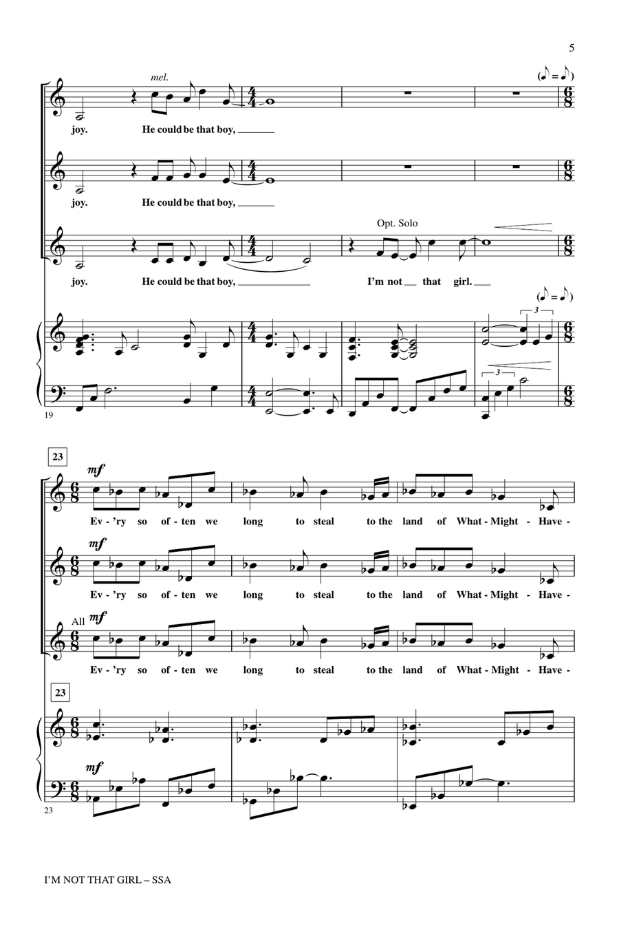 I'm Not That Girl (from Wicked) SSA scores gallery preview page 3