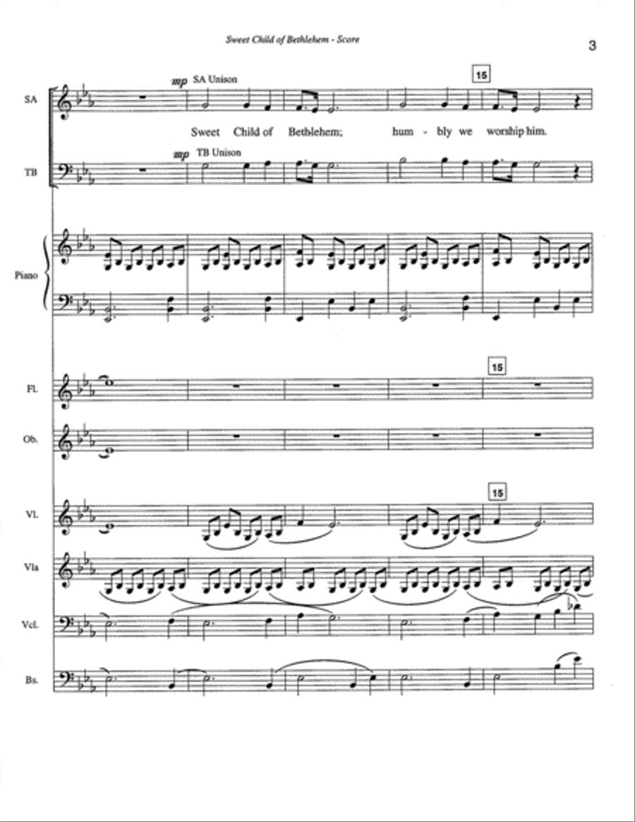 Sweet Child of Bethlehem Sweet Child of Bethlehem Orchestra scores gallery preview page 4